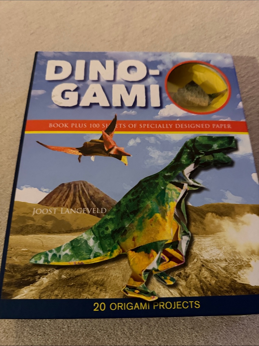 Dino-Gami Origami Activity Book - Blue & Green